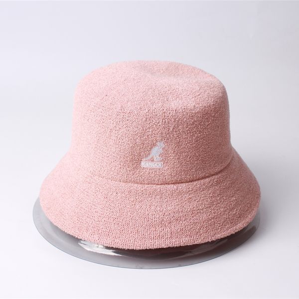 Kangol Bucket Hat Womens Bucket Hat Grands seaux Chapeau de pêcheur coréen Trendy Unisex Casual Collection Flat Dome Beanie Sun Hats Différentes tailles Pink Summer Hats