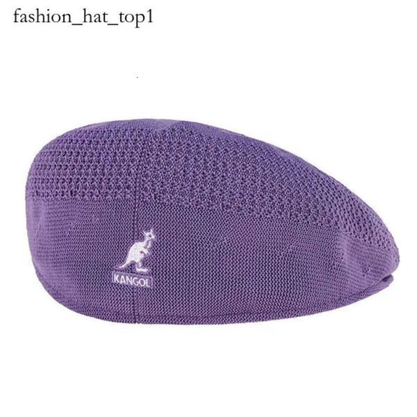 Kangol tricoté maille béret femmes automne et hiver britannique rétro kangourou bérets même noir sauvage chapeau français mode béret chapeau bérets 9477