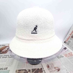 Kangol Color sólido Casual Unisex Cubo Clásico Cúpula Pescador Sombrero Negro Canguro Cuenca Sombrero Deportes Ocio Diseñador Cubo Sombrero H220419