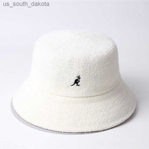 Kangol couleur unie serviette matériel pêcheur chapeau pour femmes et hommes printemps automne Hip Hop tendance Couple décontracté seau chapeau unisexe L230523