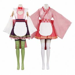 Kanroji Mitsuri Tsuyuri Kanao Cosplay peluca mujeres uniformes Kimo Maid trajes abril Dr Halen carnaval traje de fiesta t3Fj #