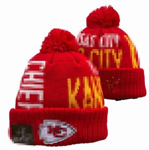 Kansas City Beanies KC Bobble Hats Baseball Ball Caps 2023-24 Fashion Designer Bucket Hat Chunky Knit Faux Pom Beanie Christmas hat Sport Knit Hats A0