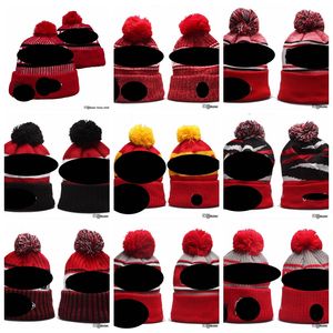 Kansas City''chiefs''bobble Hats Baseball Ball Caps 2023-24 Fashion Designer Bucket Hat Chunky Knit Faux Pom Beanie'' Christmas Hat