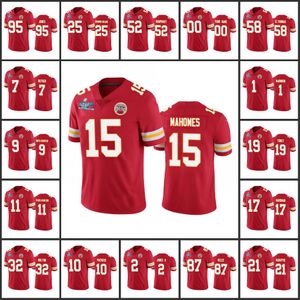 Kansas''City''Chiefs''Men 10 Isaih Pacheco 15 Patrick Mahomes 7 Harrison Butker Dames Jeugd Rood Custom Super Bowl''LVII Vapor Limited Jersey