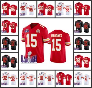 Kansas''City''Chiefs''Heren 10 Isiah Pacheco 15 Patrick Mahomes 87 Travis Kelce 32 Nick Bolton Dames Jeugd 2024 Super''Bowl''LVIII Vapor FUSE Jersey