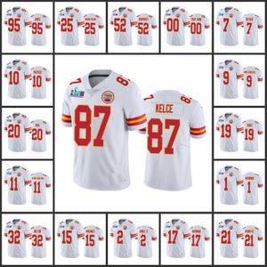 Kansas''City''Chiefs''Men 87 Travis Kelce 15 Patrick Mahomes 32 Nick Bolton Mujeres Jóvenes Blanco Super Bowl personalizado''LVII Vapor Limited Jersey