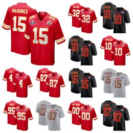 Maillot de match rouge personnalisé du Super Bowl LVIII, Kansas''City''Chiefs''Patrick Mahomes Travis Kelce