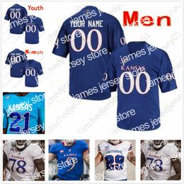 Kansas Jayhawks Football Jersey NCAA College Miles Kendrick Thomas MacVitt