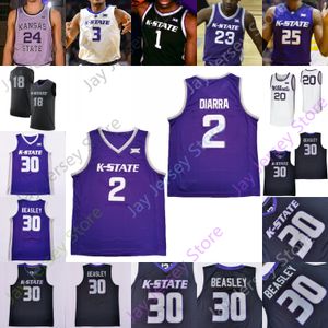 Maillot de basket-ball des Wildcats de l'État du Kansas NCAA College Xavier Sneed Diarra Mawien Stockard III DaJuan Gordon Murphy Richmond Blackman Kasubke Linguard Jr. Lewis