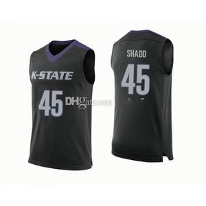 Kansas State Wildcats College # 45 Nigel Shadd # 99 Carlbe Ervin II Basketbal Jersey Mens Stitched Custom Number Name Jerseys