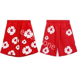 Diseño de espuma Kapok Lágrimas de mezclilla cortas para hombre Mujeres Diseñadores Pantalones cortos Algodón Tops Camisa casual Ropa de lujo Pantalones de flores EE. UU. S-XL