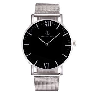 KAPTEN SON Marque Montres femmes hommes Unisexe acier métal bande quartz montre-bracelet 01