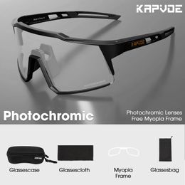 KAPVOE lunettes de cyclisme pochromiques vtt vélo de route UV400 Protection lunettes de soleil ultraléger Sport lunettes de sécurité équipement 240111