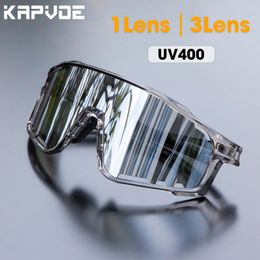 Kapvoe lunettes de soleil polarisées vélo vélo hommes UV400 course route lunettes de montagne femmes lunettes de Sport en plein air 240111