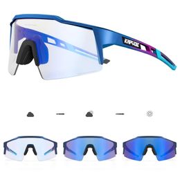 Kapvoe Pochromic Cycling Sunglasses Men Mtb Cycling Glasse Femmes Route Lunets Bicycle UV400 Lunettes de soleil à vélo extérieur 240409