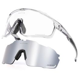 Kapvoe Pochromic lunettes de soleil pour hommes VTT lunettes de cyclisme polarisées lunettes de vélo de montagne femmes Sports de plein air UV400 lunettes 240131