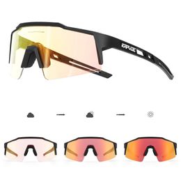 Kapvoe rouge pochromique cyclisme lunettes de soleil pour hommes bleu équitation lunettes VTT vélo lunettes lunettes sport 240111