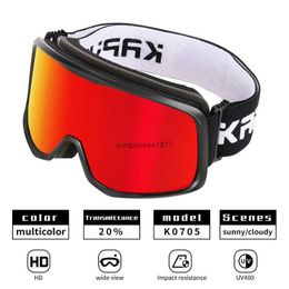 Kapvoe – lunettes de ski cylindriques, grandes lunettes résistantes au vent et au brouillard, champ de vision pour sports de plein air