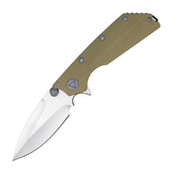 R5301 Cuchillo Flipper D2 Hoja de punta de caída satinada Mango G10 Rodamiento de bolas Bolsillo abierto rápido Cuchillos plegables Supervivencia al aire libre Equipo táctico 3 colores de mango