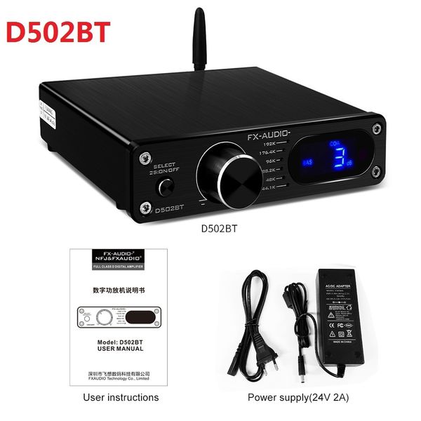 Lecteur Karaok FXAudio D502BT HiFi Amplificateur de puissance audio numérique 21 canaux 60W2Sortie caisson de basses C3003 Télécommande Bluetooth 230331