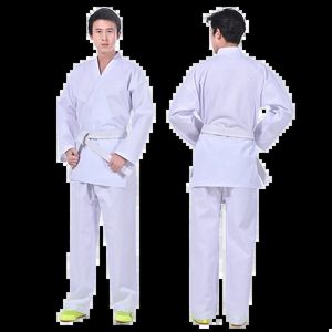 Karate Gi Uniform Suit élastique Taillon pour les enfants Traine sportive Gym de fitness Gym gratuit Blanc Belt 240429