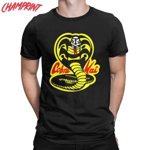 Karate Kid Cobra Kai Camiseta Vintage Men Funny 100% Camiseta de algodón Camiseta redonda Camiseta Ropa de regalo 240513