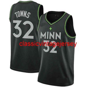 Karl-Anthony Towns City Swingman Jersey Cousu Hommes Femmes Jeunesse Basketball Maillots Taille XS-6XL