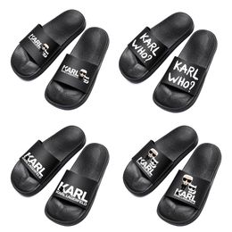 karl lagerfield vrouw rubber Sliders Designer Sandaal mode Slide Luxe schoen Flip Flop heren tazz Slipper mode Casual zomer strand platte sandaal loafers DHgate