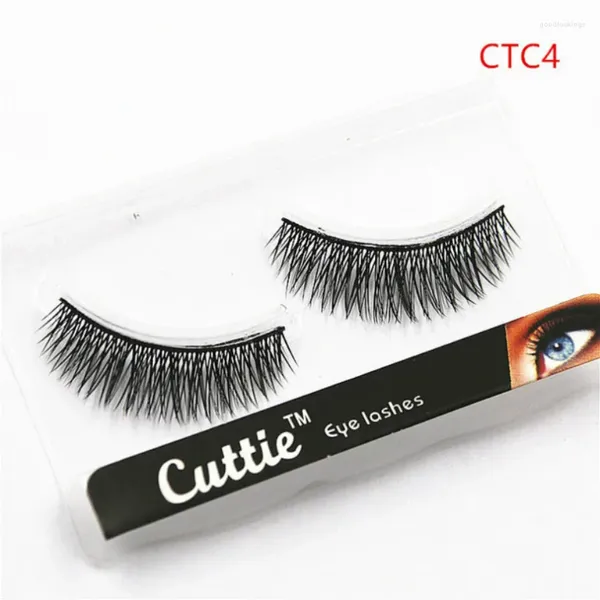 Karmiu pestañas postizas 1 par Sexy grueso cruzado 3D pelo de visón Natural/grueso pestañas largas maquillaje tenue herramientas de extensión de belleza # CTC4