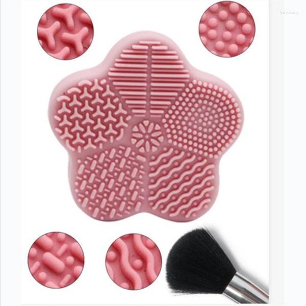 Karmiu pinceaux de maquillage nettoyant outils de lavage en Silicone avec éponge tampon de brosse étoile de mer propre humide