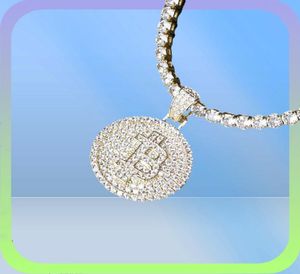 Karopel Hip Hop Full Cubic Zirconia Pendant Personnaliser 16/18/20/24 pouces Iced Out Tennis Chain Fashion Collier Collier Gift X05095523741