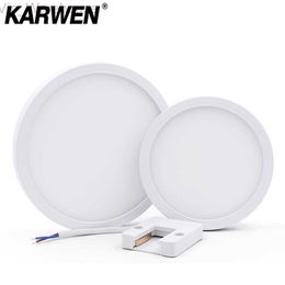 KARWEN led plafondlamp Paneel Licht Opbouw 6W 9W 13W 18W 24W AC 85-265V lampada led lamp Indoor Modern Licht HKD230825