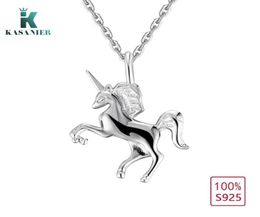 Kasanier 100 925 Collier pour femmes en argent sterling volant Unicorn Figure Pendante Fashion Jewelry Factory 2819814