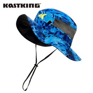 KastKing Protección solar Sombrero de pesca Transpirable Sombrero para deportes al aire libre Gorra de pesca con correa de barbilla ajustable Ropa de pesca Y200714