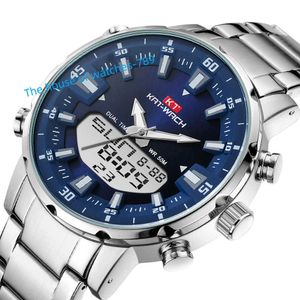 KAT-WACH KT1815 Nuevos relojes de pulsera analógicos LED Reloj deportivo digital resistente al agua para hombre Precio bajo