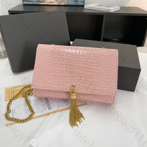 kate chain bag gouden kwastje designer tassen voor vrouwen krokodil reliëf glanzend leer kleine schoudertas vrouwen crossbody tassen portemonnees designer vrouw handtas luxe