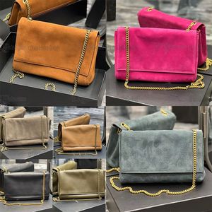 Top luxe Kate medium omkeerbare kettingzak in suede glad lederen zachte draagtas met gemagnetiseerde flap schoudertassen crossbody handtas portemonnees echte spad