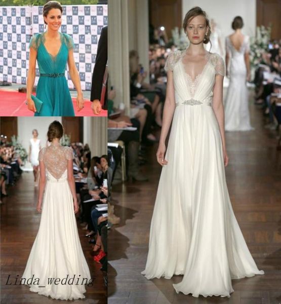 Kate Middleton dans Jenny Packham robes De soirée cristal dentelle longues robes De soirée robes De célébrité robes De Fiesta1158717