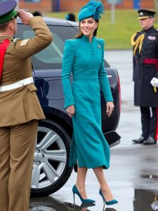 Kate Middleton princesse Trench Coat haute qualité automne nouvelles dames de luxe bleu élégant bureau bouton fête mode coupe-vent