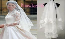 Kate Middleton Wedding Veils Lace Applique Edge Tule voor Bridal Veils Accessories Selling3620860