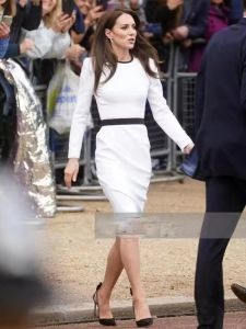 Kate Princess Style Zomer Nieuwe Hoge Kwaliteit Damesmode Ontwerper Celebrity Party Prachtige Casual Elegante Witte Kokerjurk