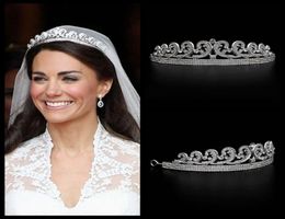 Kate William Royal Rhinestone Crystal Wedding Hair Crown Tiara Hair Sieraden Kroon Wedding Crystal Accessories Head Bands5818889