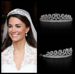 Kate William Royal Rhinestone Crystal Wedding Hair Crown Tiara Hair Bijoux Couronne de mariage ACCESSOIRES DE CRISTAL BANDS 5407378