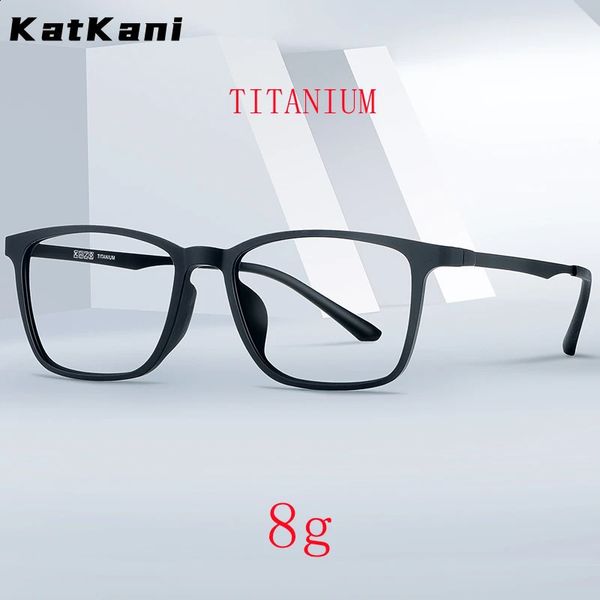 KatKani Ultra léger mode TR90 Super Flexible pur confortable carré optique lunettes de Prescription cadre hommes HR3067 240119