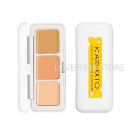 Kato Three Little Cheese Corpelleur Palette 3Color Éclairage Couverture des imperfections Spots Acné Marques étanches Base de maquillage longlasting 240327