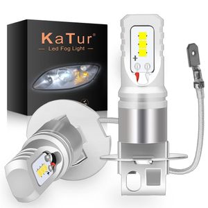 Katur 2 uds H3 Super bombillas Led 80w luces de coche bombillas led de coche fuente de luz DC 12V-24V 6500K lámpara antiniebla blanca faro de coche