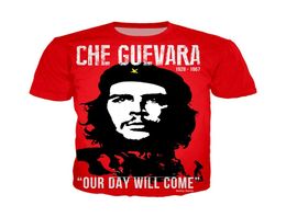 Kaus Grafiti Che Guevara Kaus Gambar Cetak 3d Kustom Pria Wanita Kaus Longgar Kasual Ala Jalanan Anime Musim Panas Homme 2206138520215