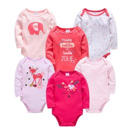 Kavkas mode bébé garçons vêtements ensemble 3 6 pièces ensemble coton doux à manches longues automne garçon filles body né enfant en bas âge 231226