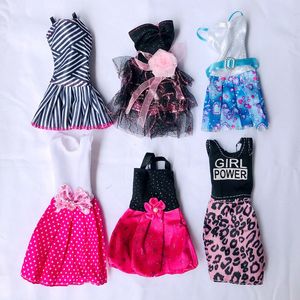 Kawaii 6 artículos/lote vestido muñeca ropa Dolly accesorios 30 cm niños juguetes atuendo para Barbie DIY niños juego mejor regalo de cumpleaños