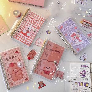 Kawaii A5 Diary Binder Notebook Cartoon Bear Girl Heart Plan Book School Papeterie